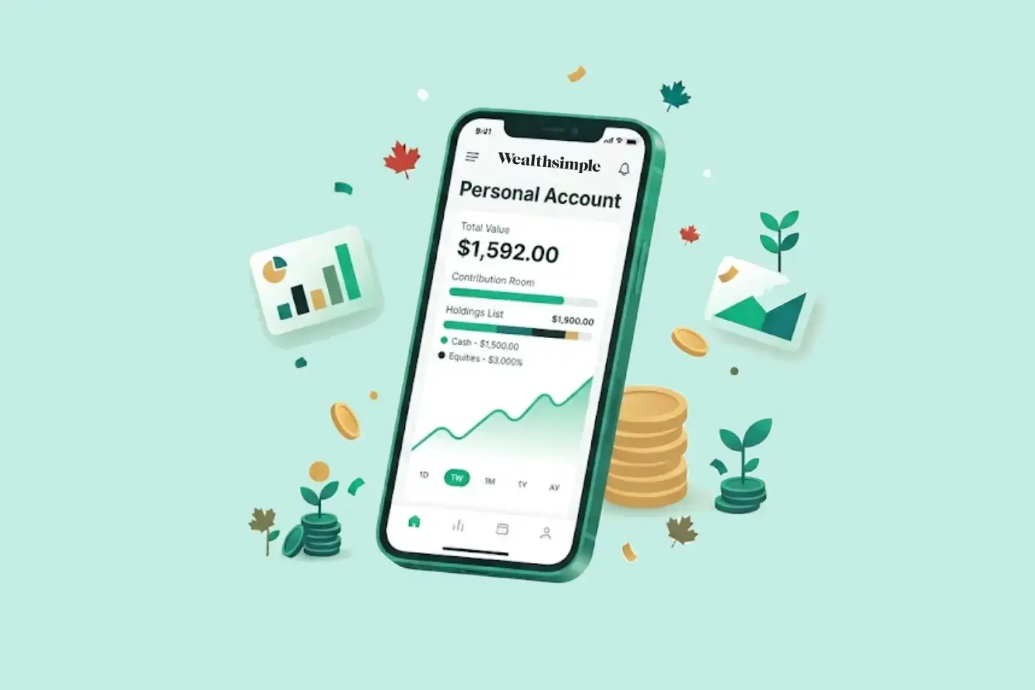 Wealthsimple Personal non-registered investing account screen