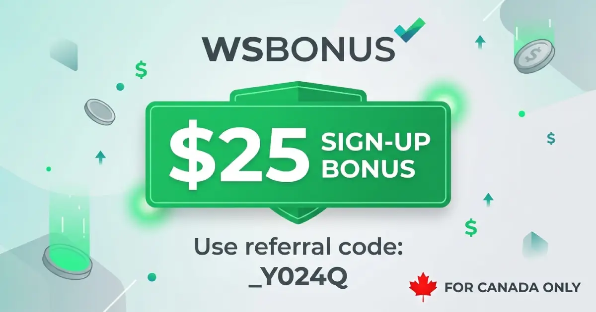 Claiming the Wealthsimple $25 bonus with code _Y024Q